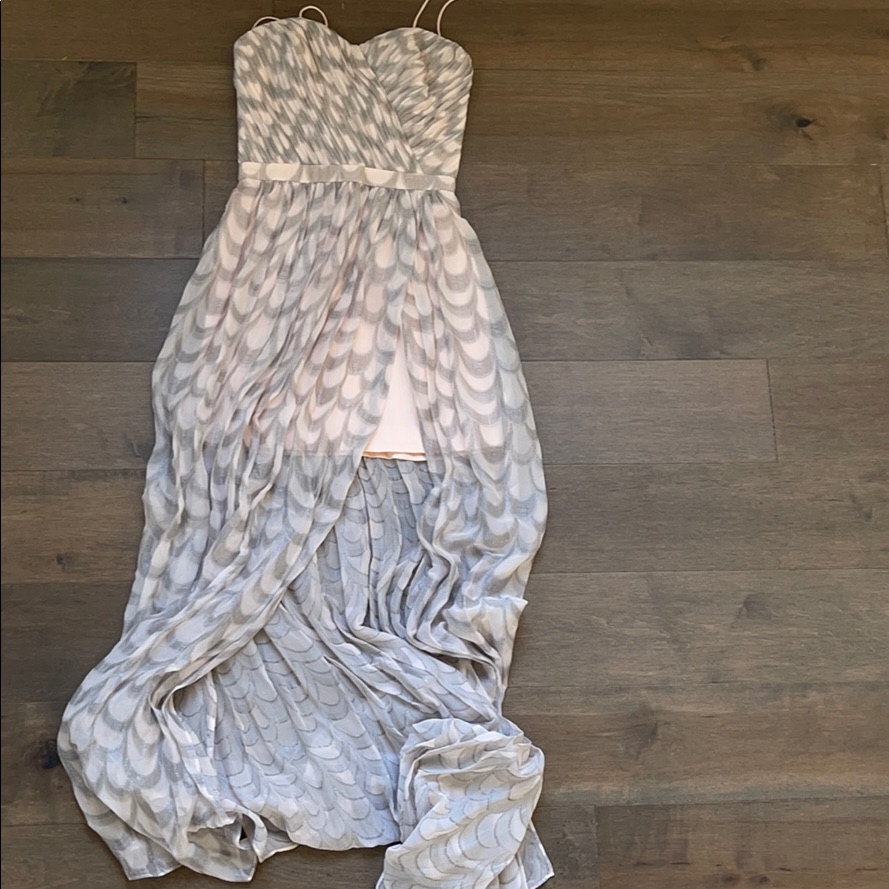 Maxi Dress With Light Pink Fitted Dress Underneath